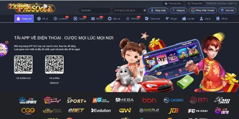 Truy cập vào trang chủ của Xoso66 để đăng nhập account