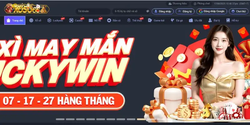 Truy cập vào website chính thức của Xoso66