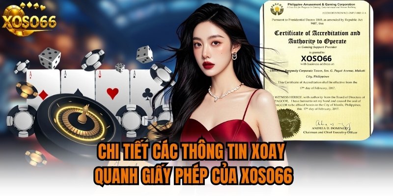 Chi tiết các thông tin xoay quanh giấy phép của XOSO66